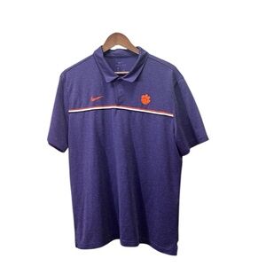 Nike Purple Polo Shirt with Classic Design and Striped Detail
